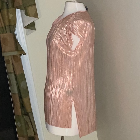 Context Exclusively At Lord And Taylor Plisse Pull-Over Top Size Small - Picture 5 of 14